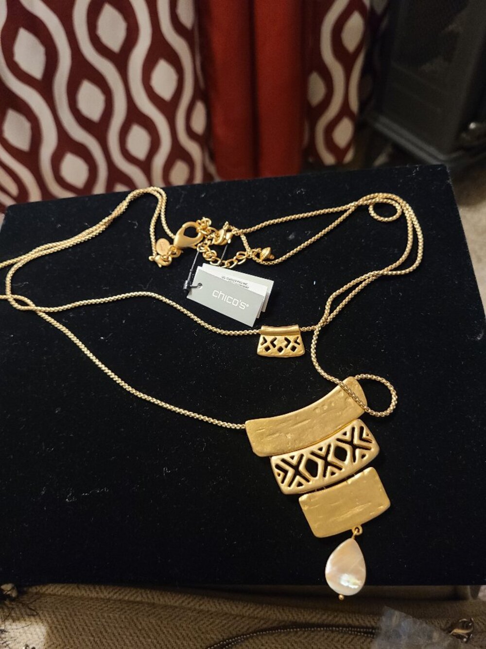 NWT Chico's Benia Gold Artisan Convertible Necklace Wear 3 Ways $65.50